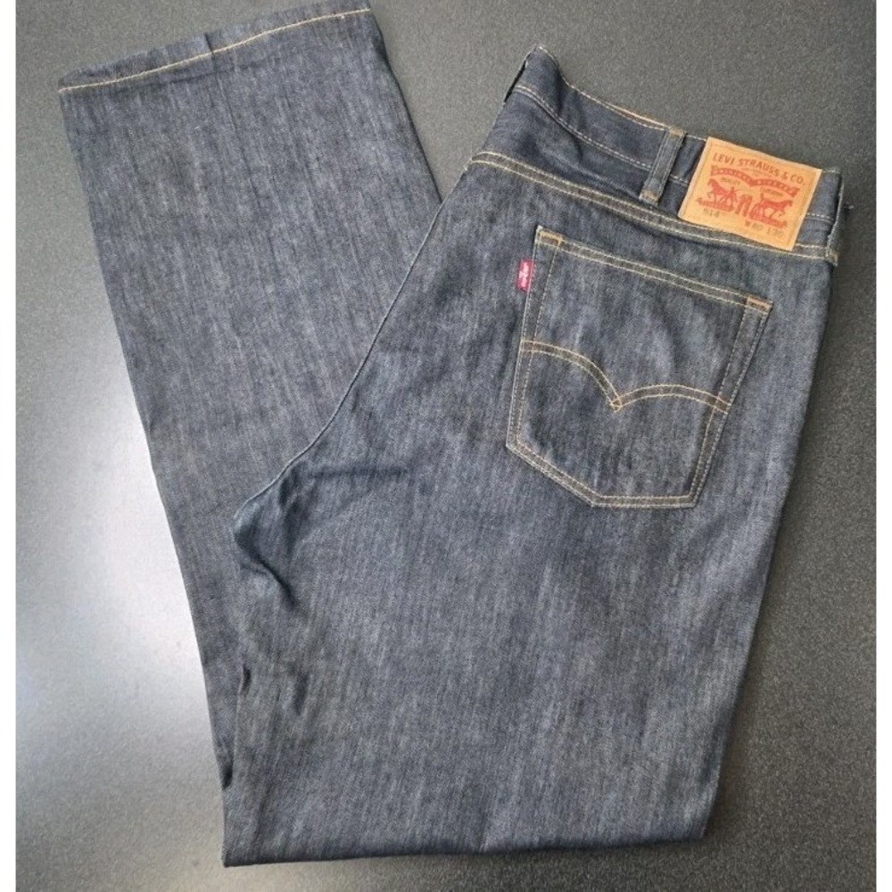 New Levi Strauss & Co. Straight Leg 40x30 Blue Denim Jeans 514 Dark Wask Zip Fly